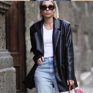 Rebecca Minkoff Black Leather Blazer